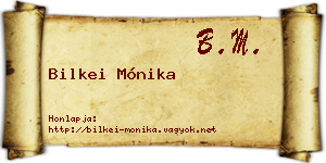 Bilkei Mónika névjegykártya